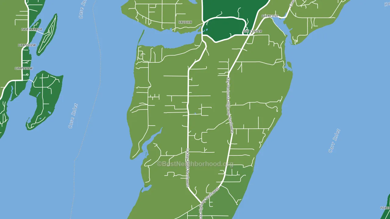 Key Center, WA block-group voter-turnout map