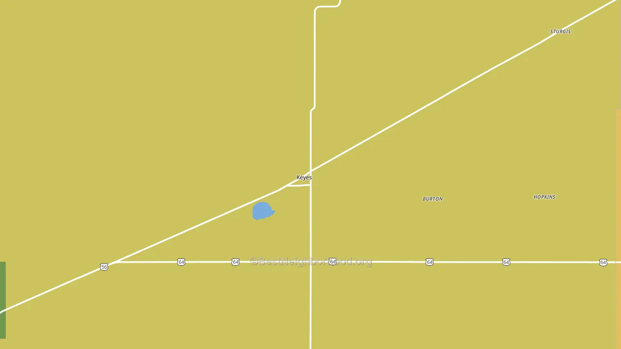 Keyes, OK block-group voter-turnout map