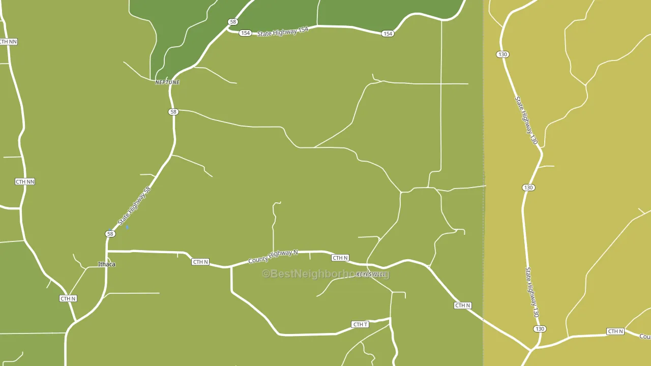 Keyesville, WI block-group voter-turnout map