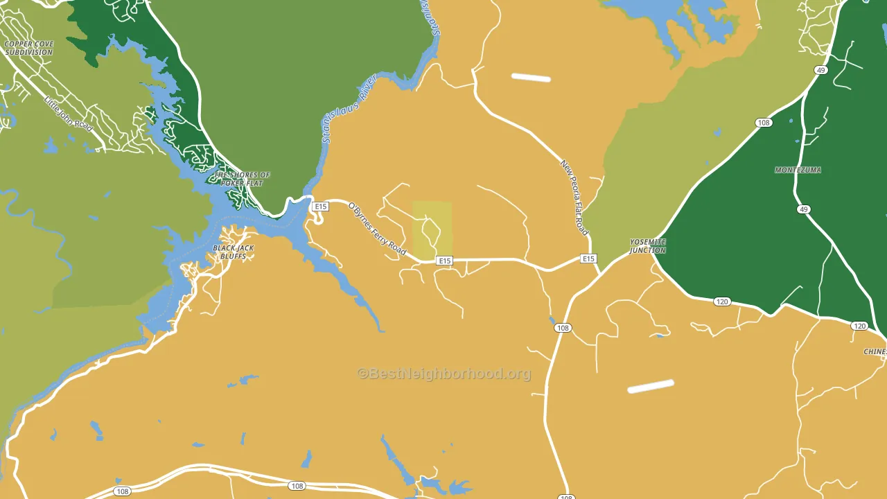 Keystone, CA block-group voter-turnout map