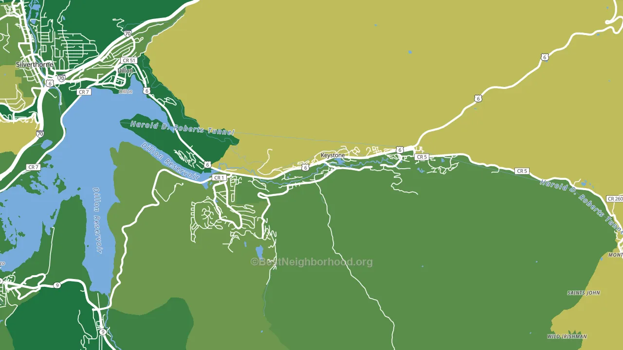Keystone, CO block-group voter-turnout map