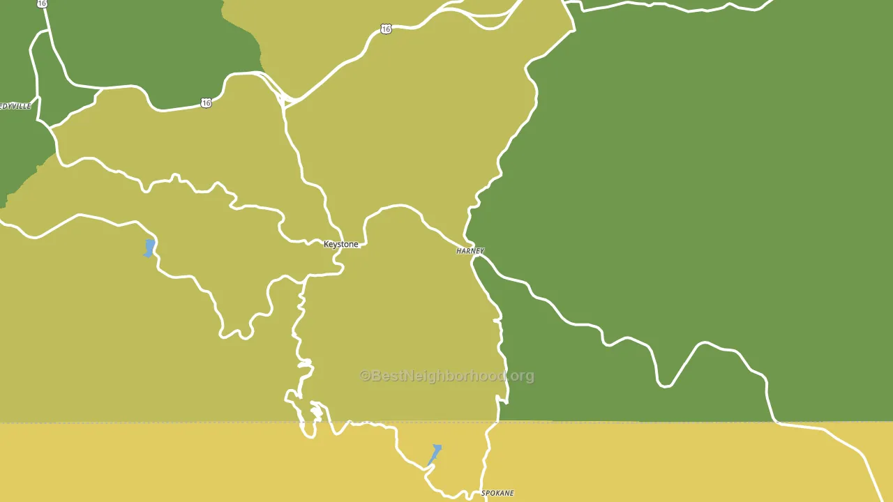 Keystone, SD block-group voter-turnout map