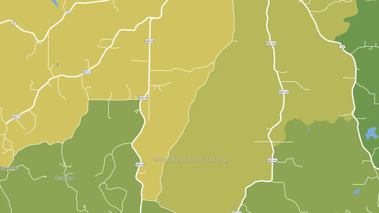Keysville, MO block-group voter-turnout map