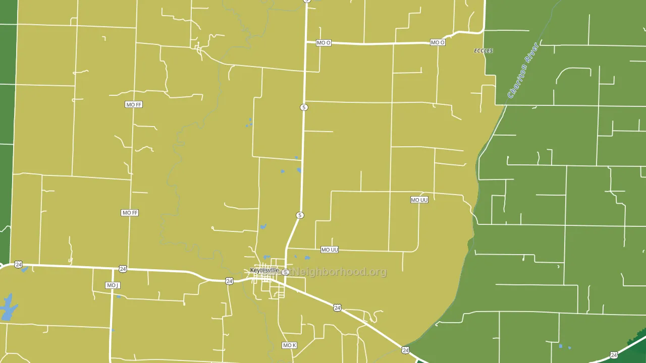 Keytesville, MO block-group voter-turnout map