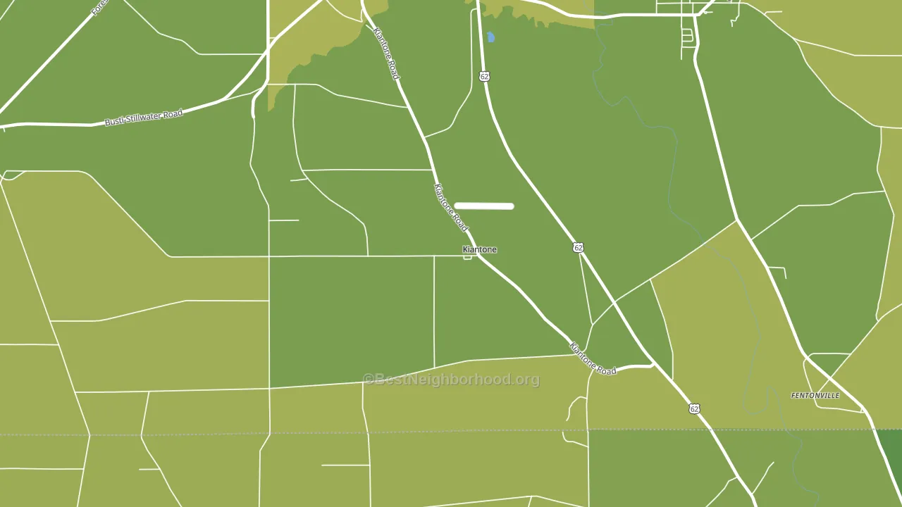 Kiantone, NY block-group voter-turnout map