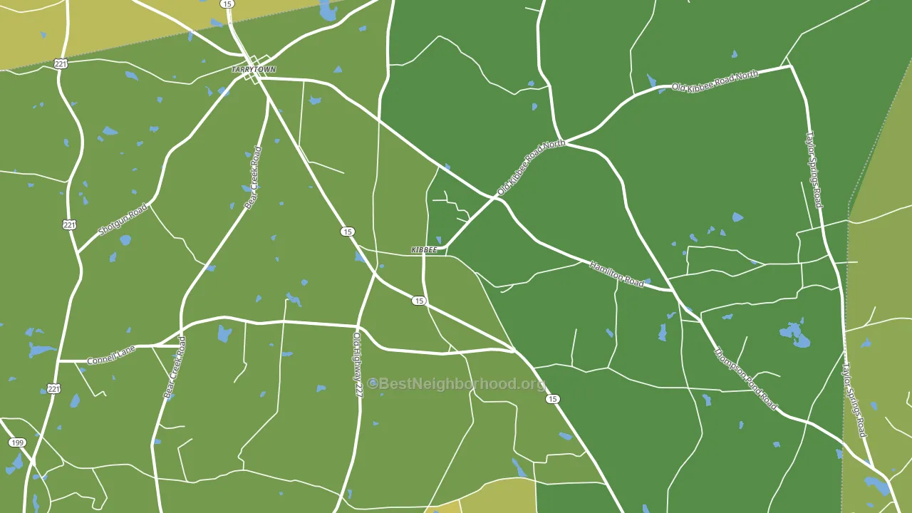 Kibbee, GA block-group voter-turnout map