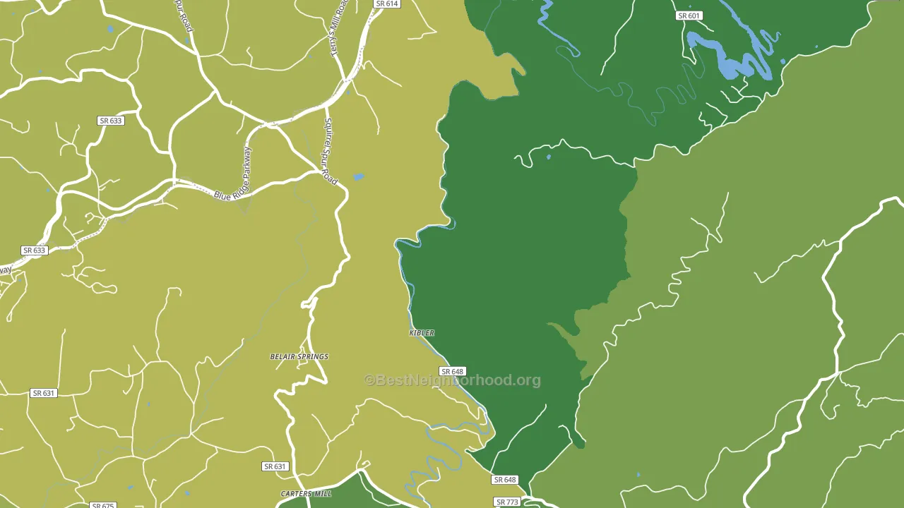 Kibler, VA block-group voter-turnout map