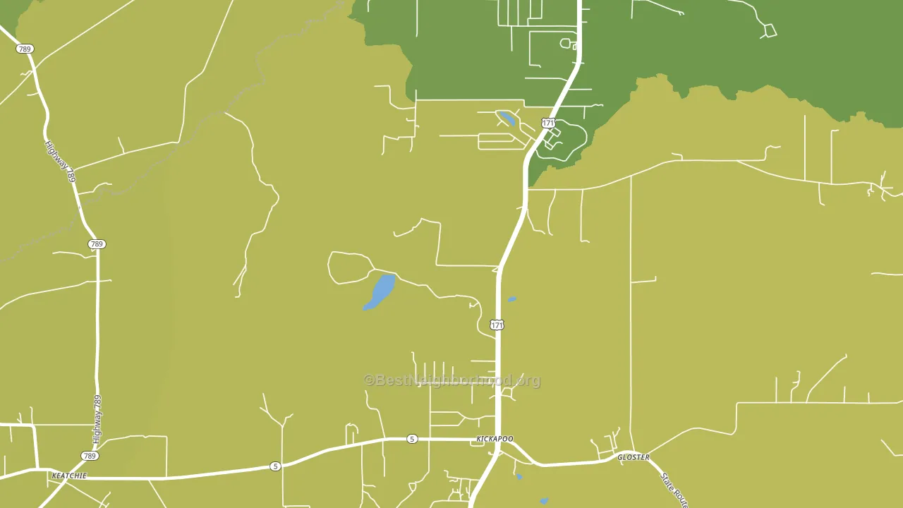 Kickapoo, LA block-group voter-turnout map