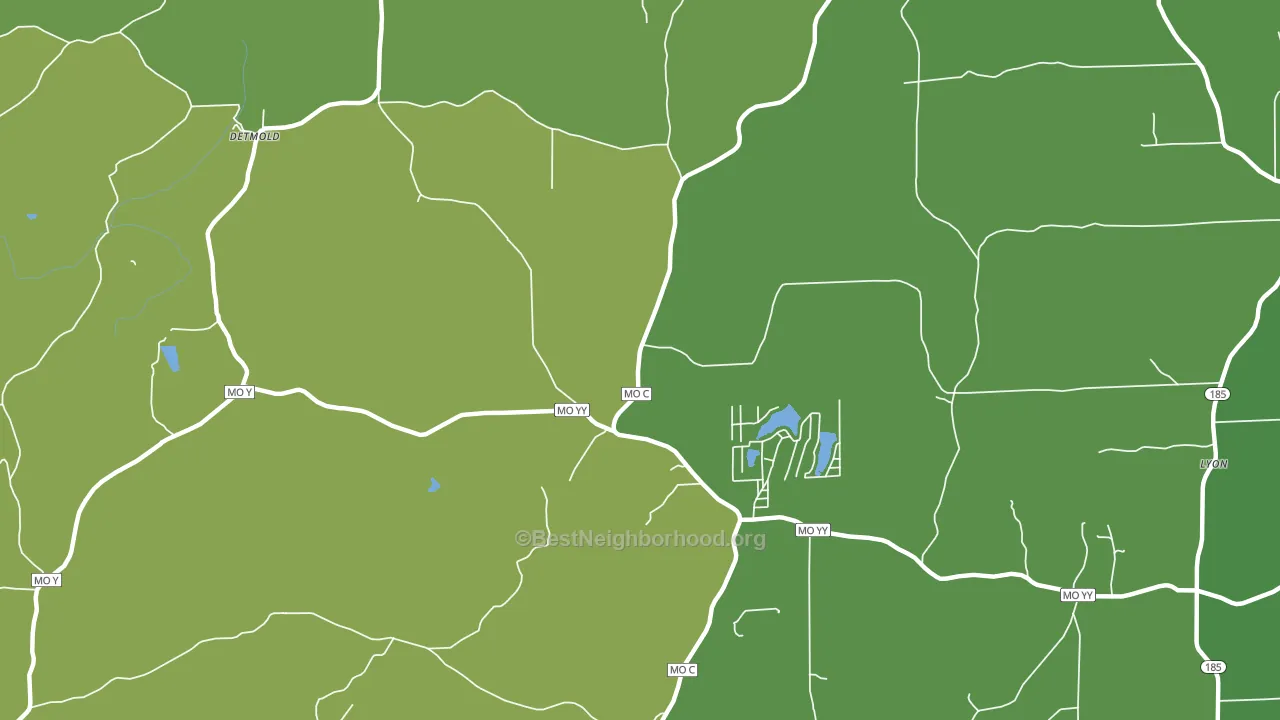 Kiel, MO block-group voter-turnout map