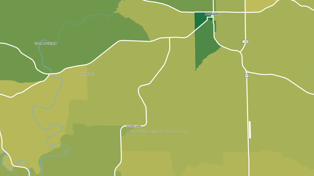 Kieler, WI block-group voter-turnout map