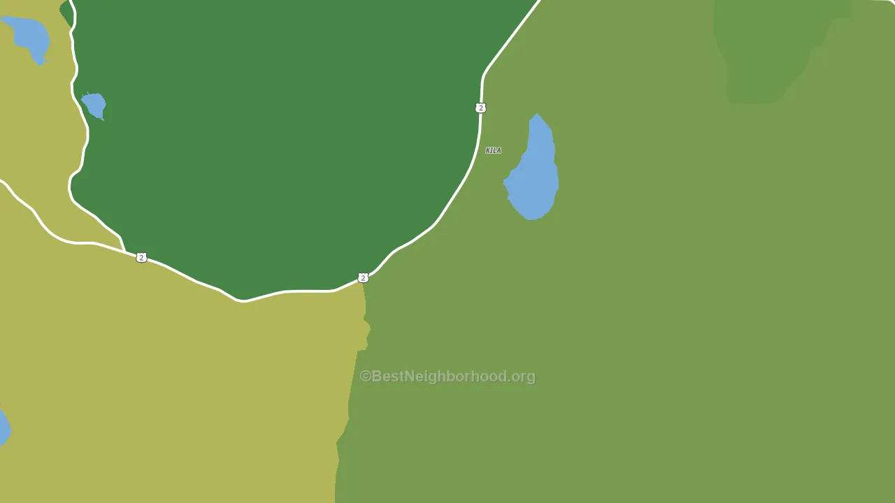 Kila, MT block-group voter-turnout map