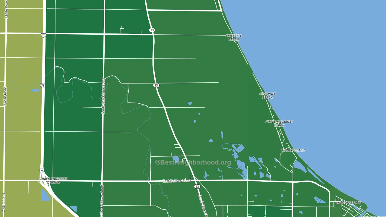 Killarney Beach, MI block-group voter-turnout map