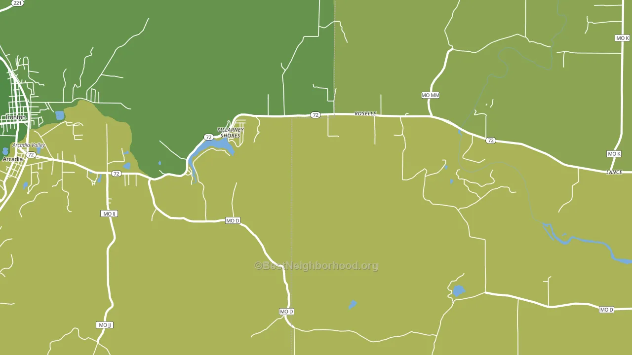 Killarney Shores, MO block-group voter-turnout map