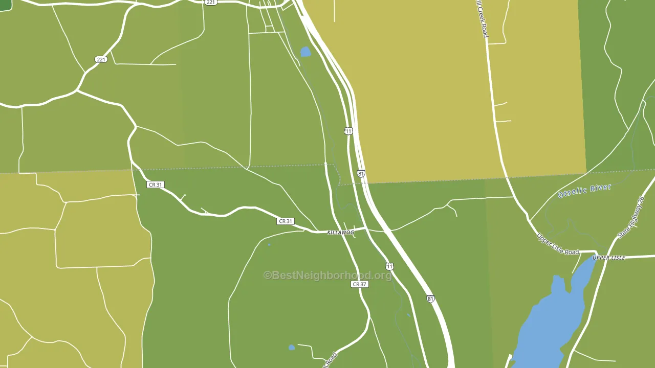 Killawog, NY block-group voter-turnout map