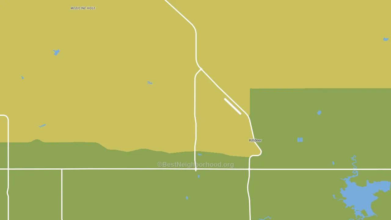 Killdeer, ND block-group voter-turnout map