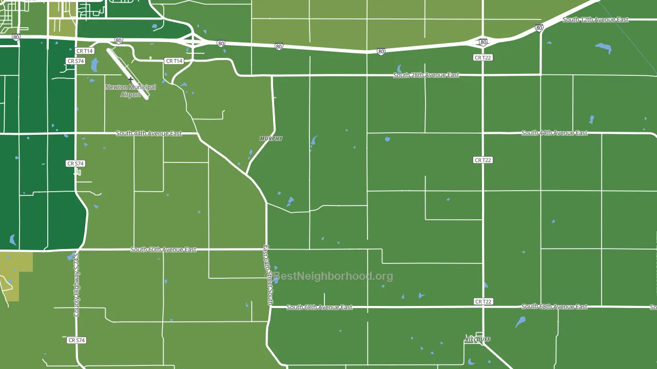 Killduff, IA block-group voter-turnout map