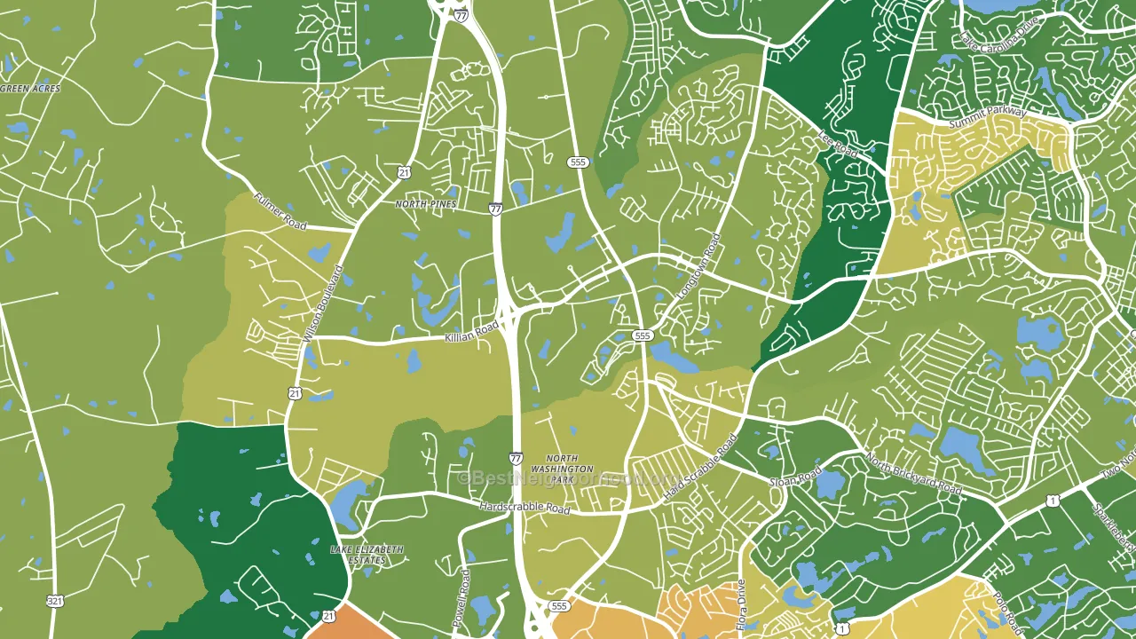 Killian, SC block-group voter-turnout map