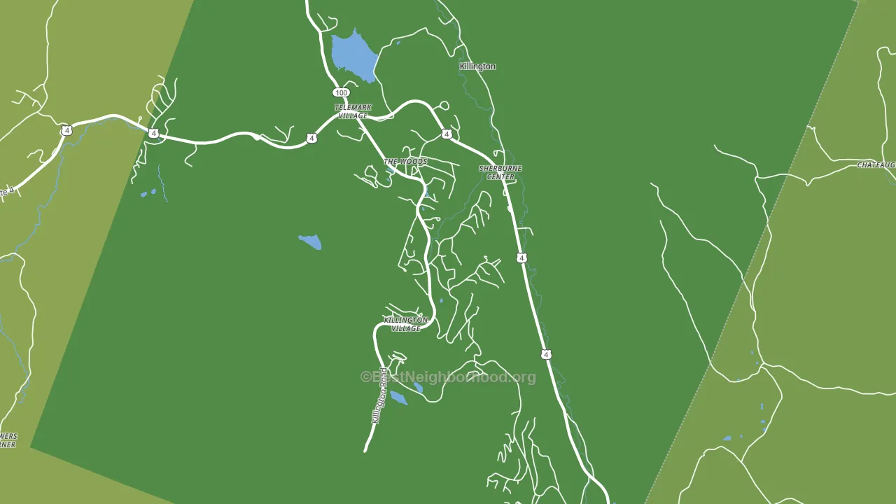 Killington, VT block-group voter-turnout map