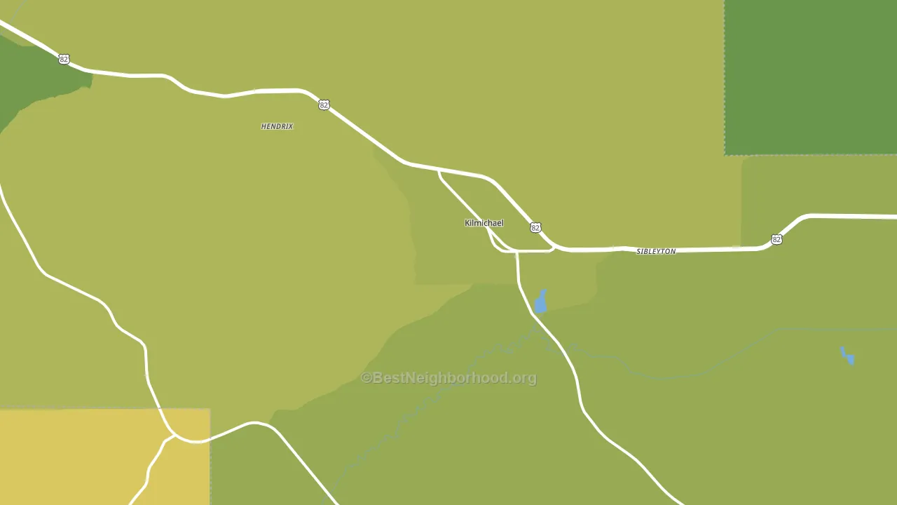 Kilmichael, MS block-group voter-turnout map