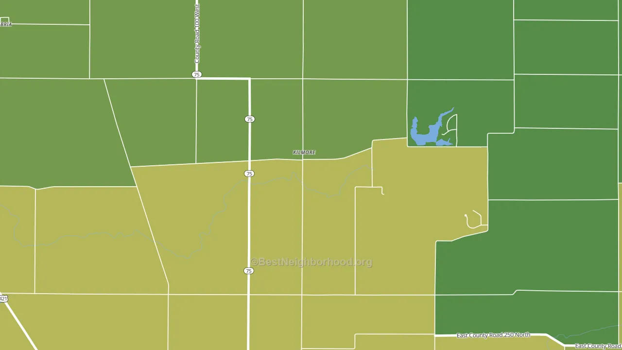 Kilmore, IN block-group voter-turnout map