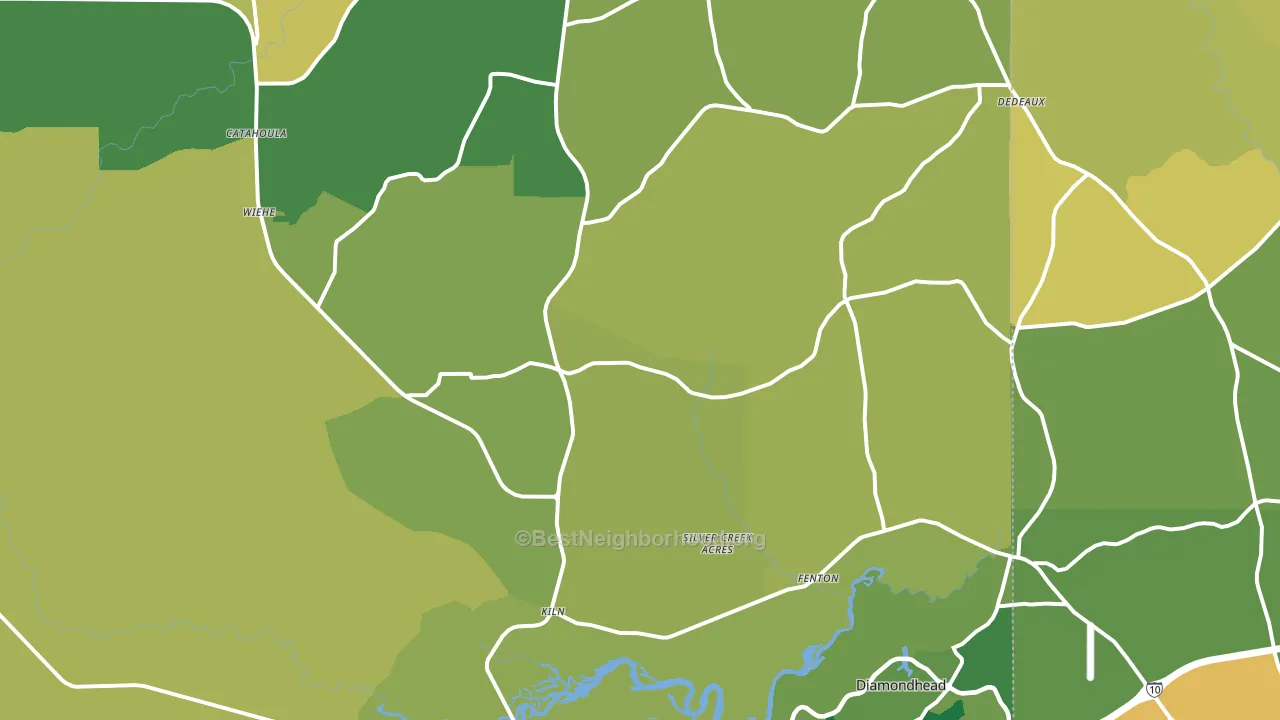 Kiln, MS block-group voter-turnout map