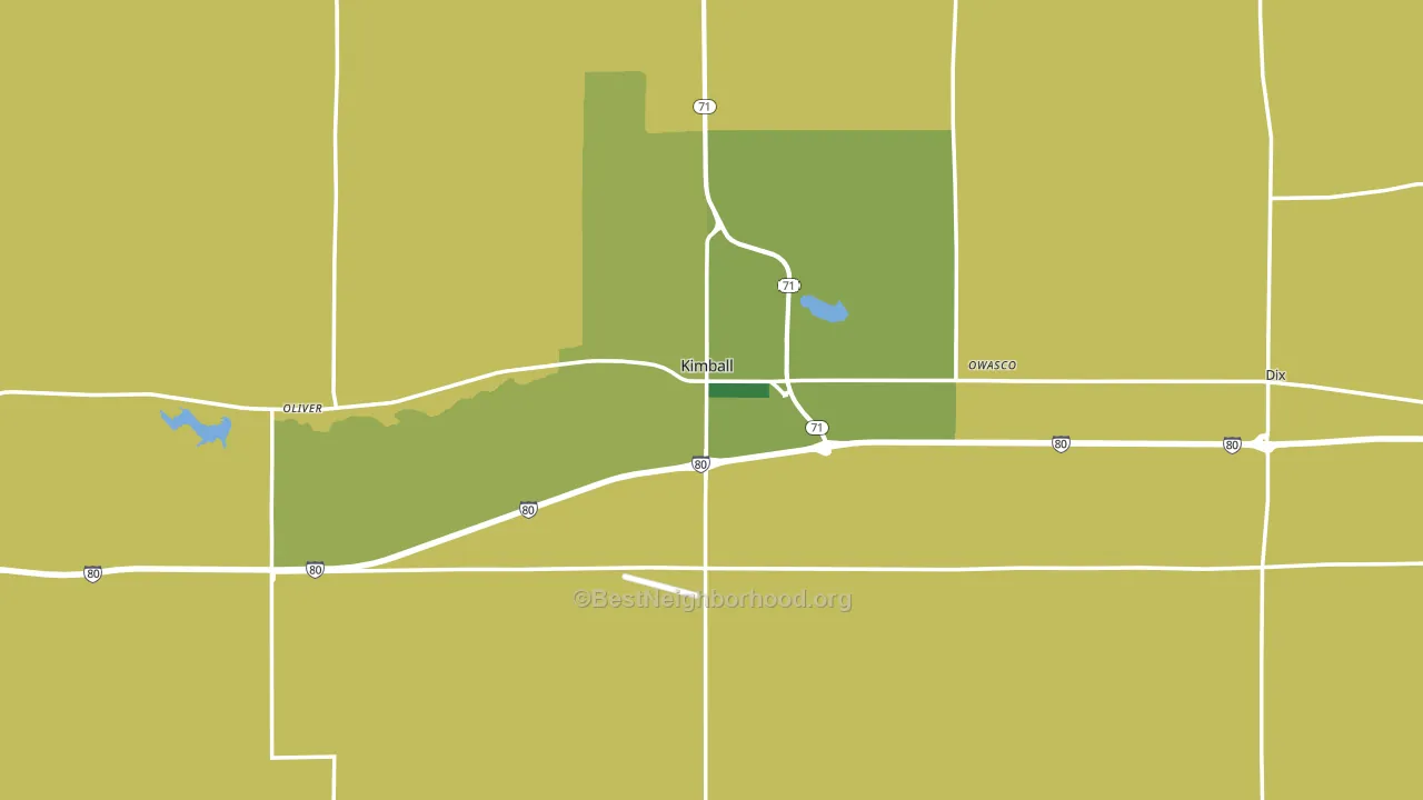 Kimball County, NE block-group voter-turnout map