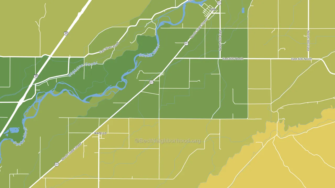 Kimball, ID block-group voter-turnout map