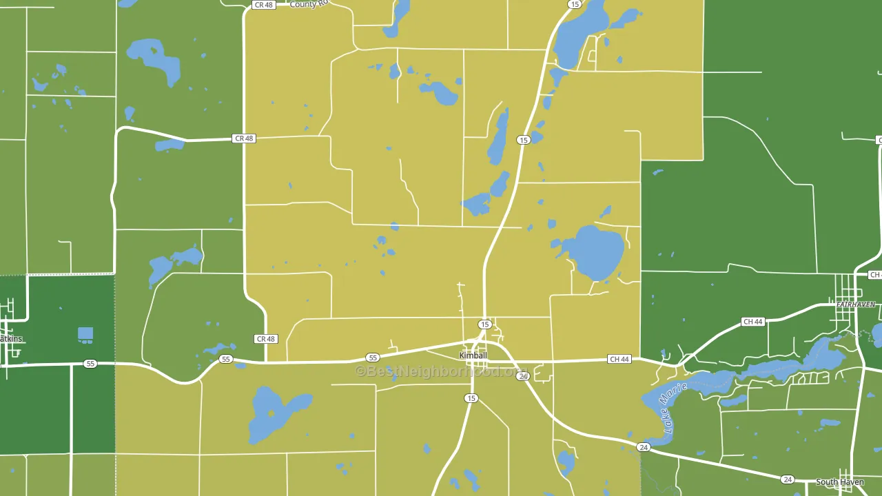 Kimball, MN block-group voter-turnout map