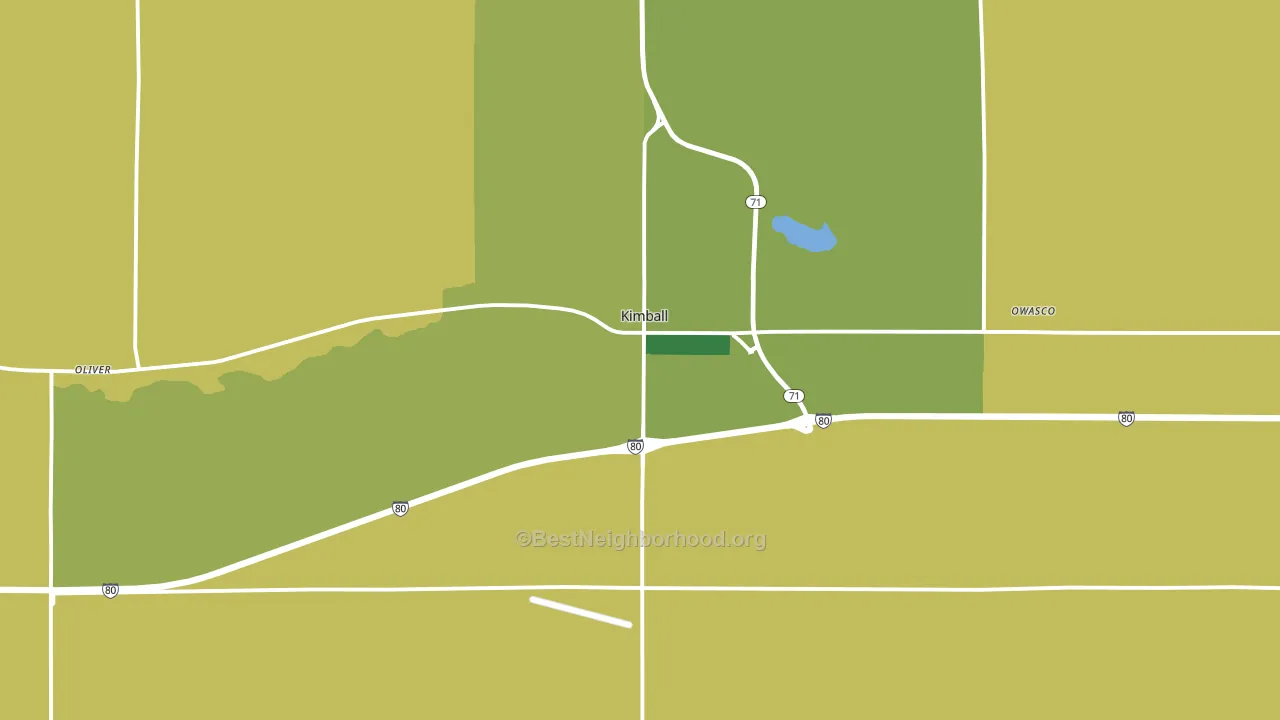 Kimball, NE block-group voter-turnout map