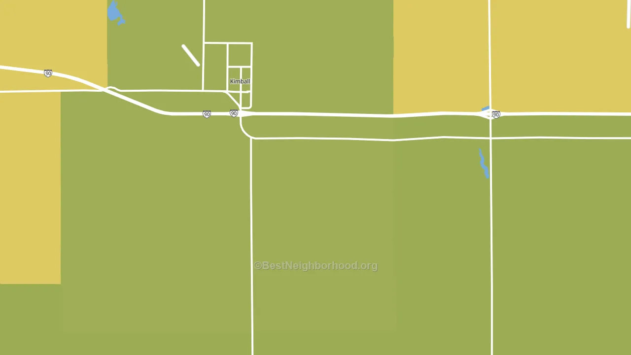 Kimball, SD block-group voter-turnout map