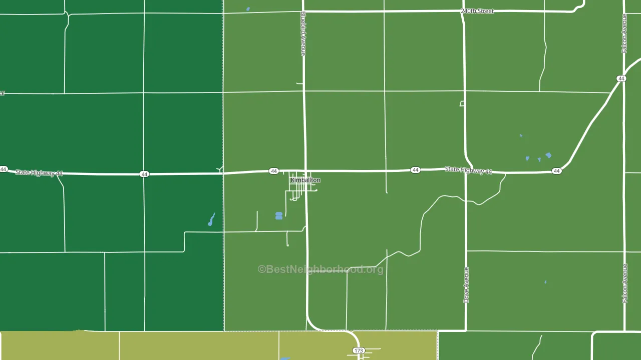 Kimballton, IA block-group voter-turnout map
