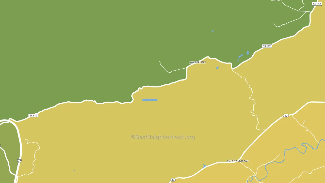 Kimberling, VA block-group voter-turnout map