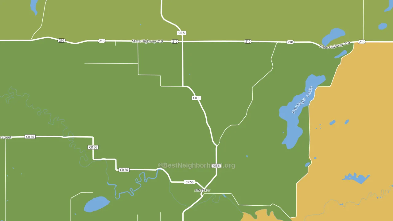 Kimberly, MN block-group voter-turnout map