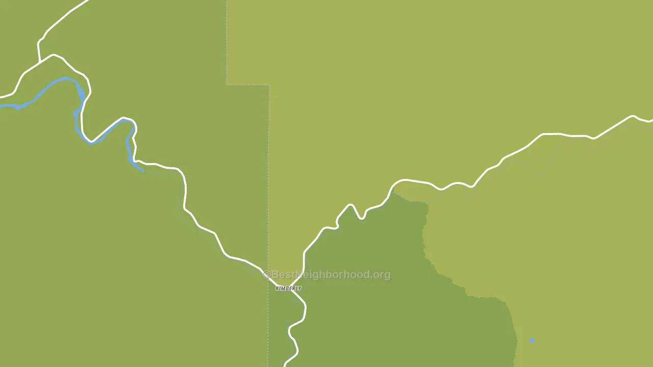 Kimberly, OR block-group voter-turnout map