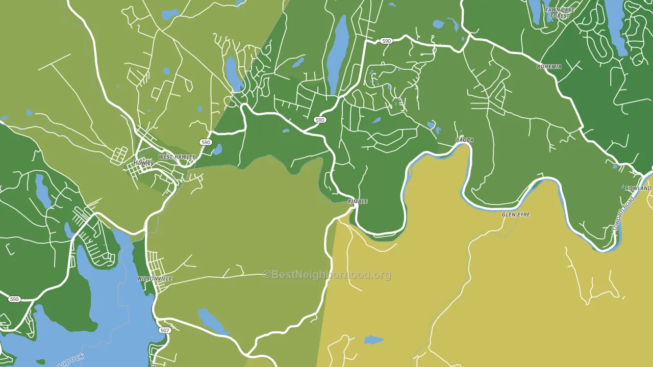 Kimbles, PA block-group voter-turnout map