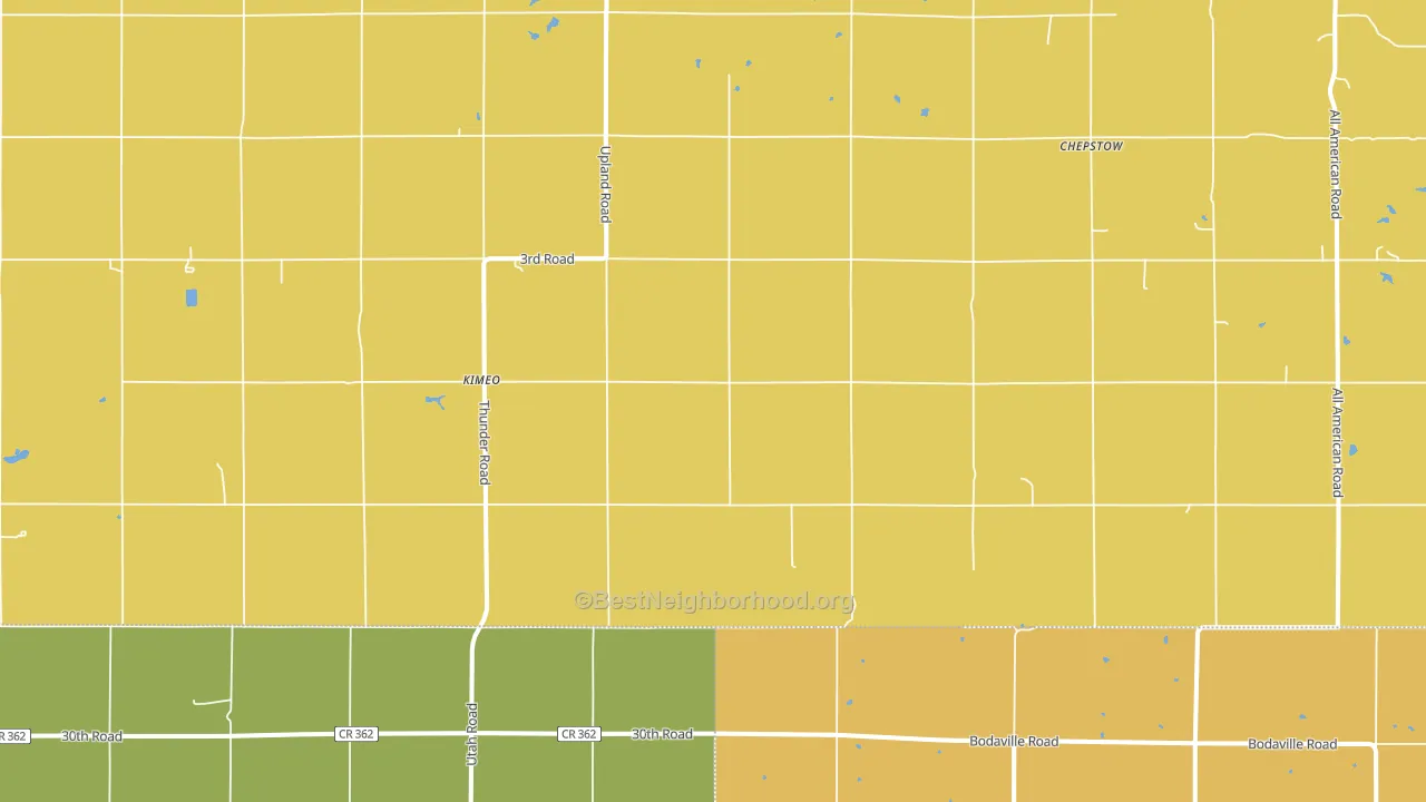 Kimeo, KS block-group voter-turnout map