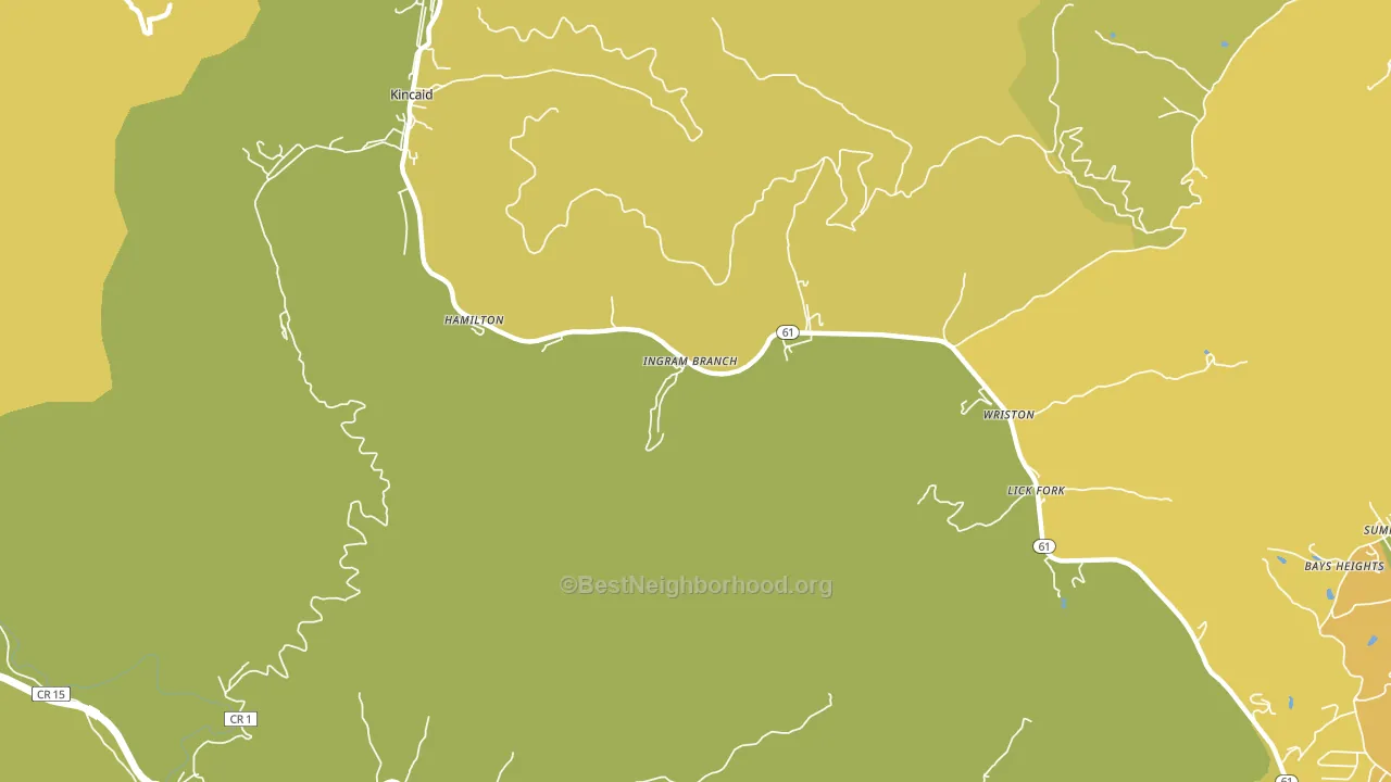 Kincaid, WV block-group voter-turnout map