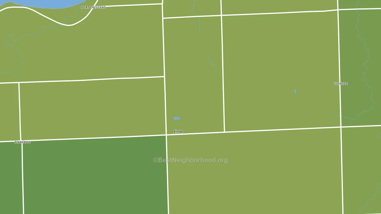 Kinde, MI block-group voter-turnout map