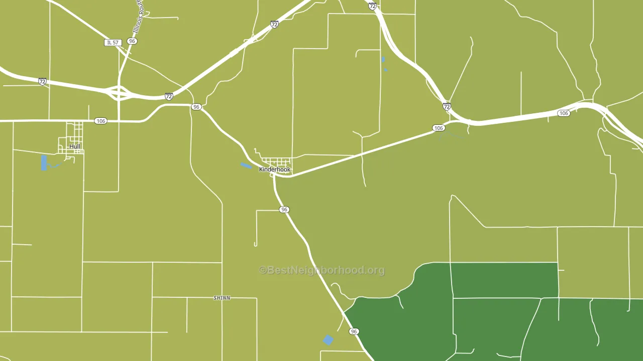 Kinderhook, IL block-group voter-turnout map