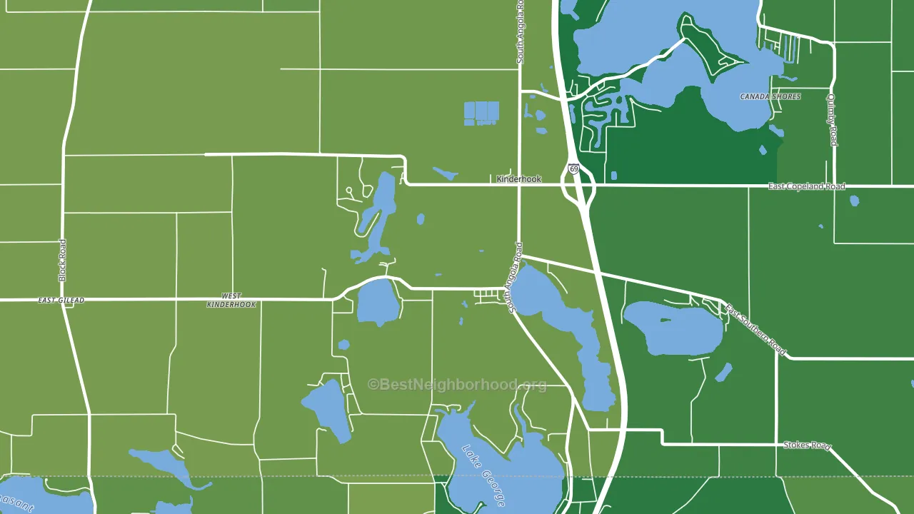 Kinderhook, MI block-group voter-turnout map