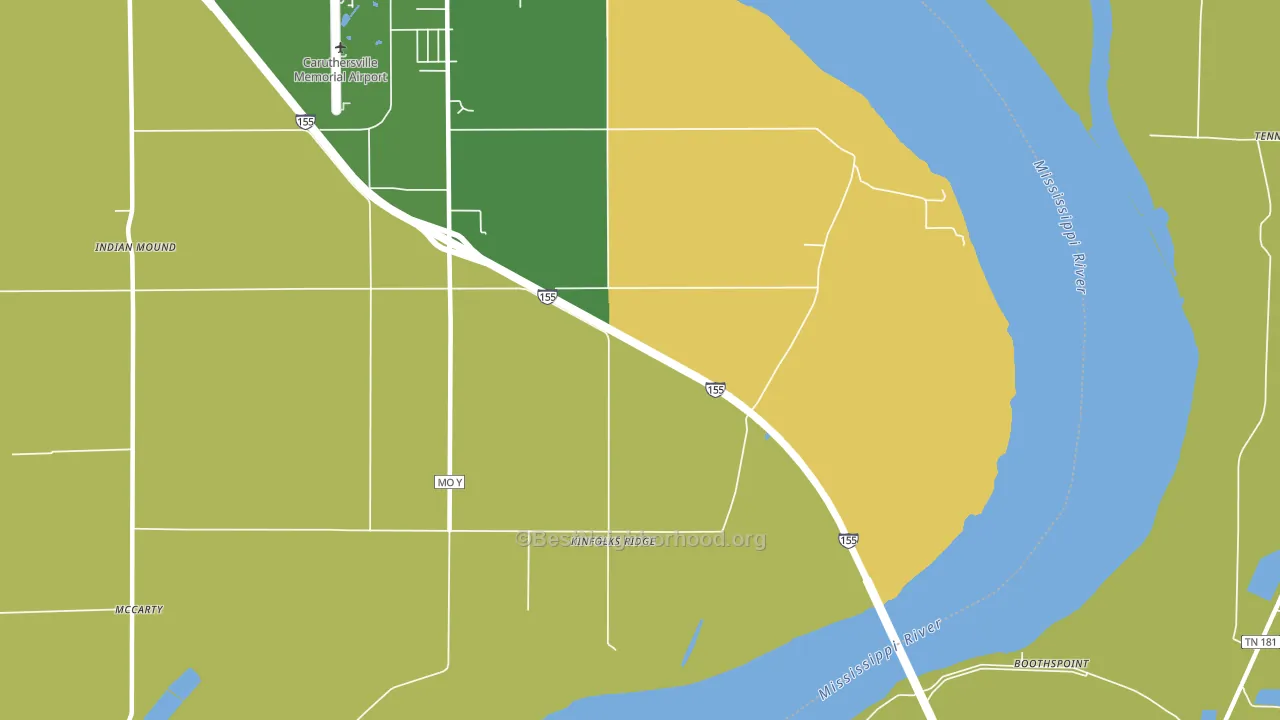 Kinfolks Ridge, MO block-group voter-turnout map