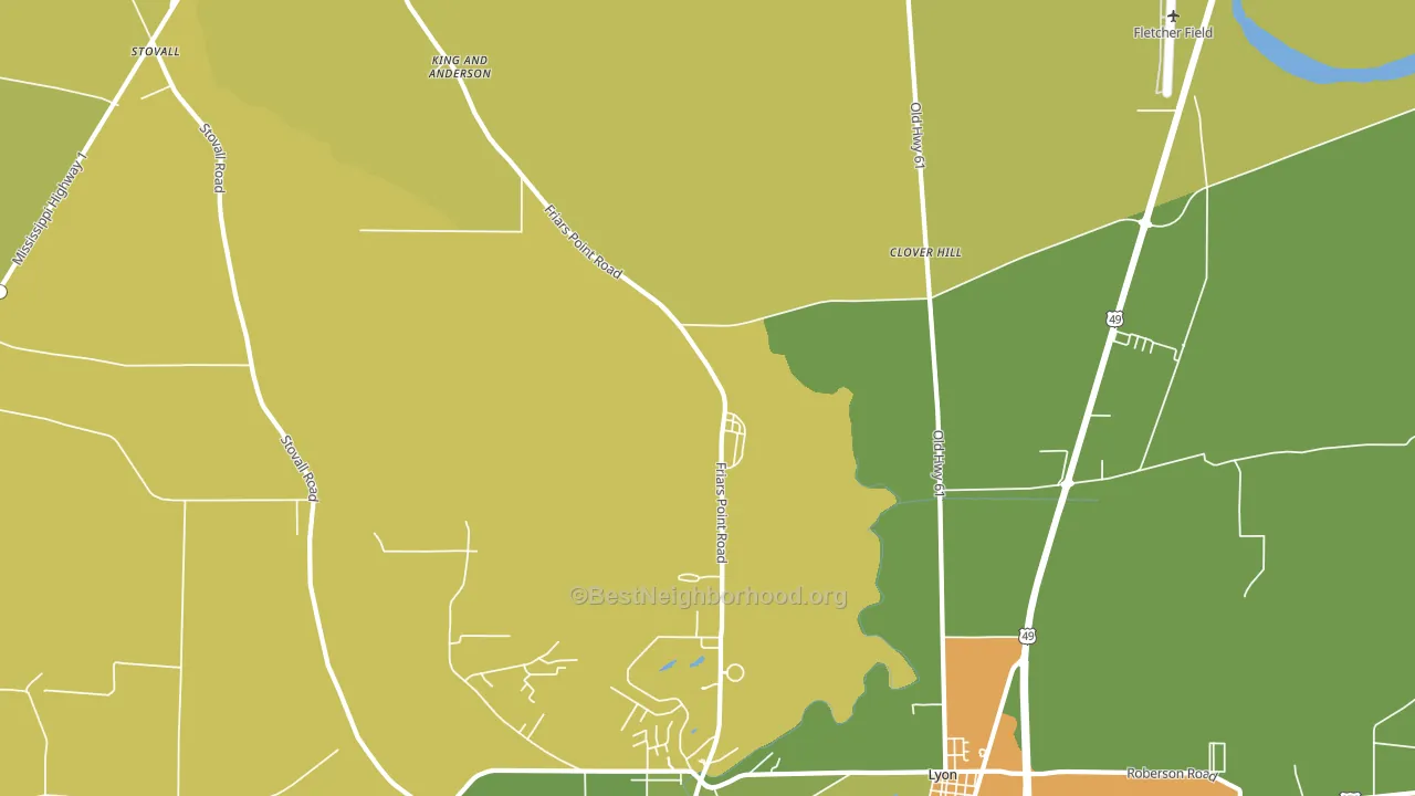 King and Anderson, MS block-group voter-turnout map