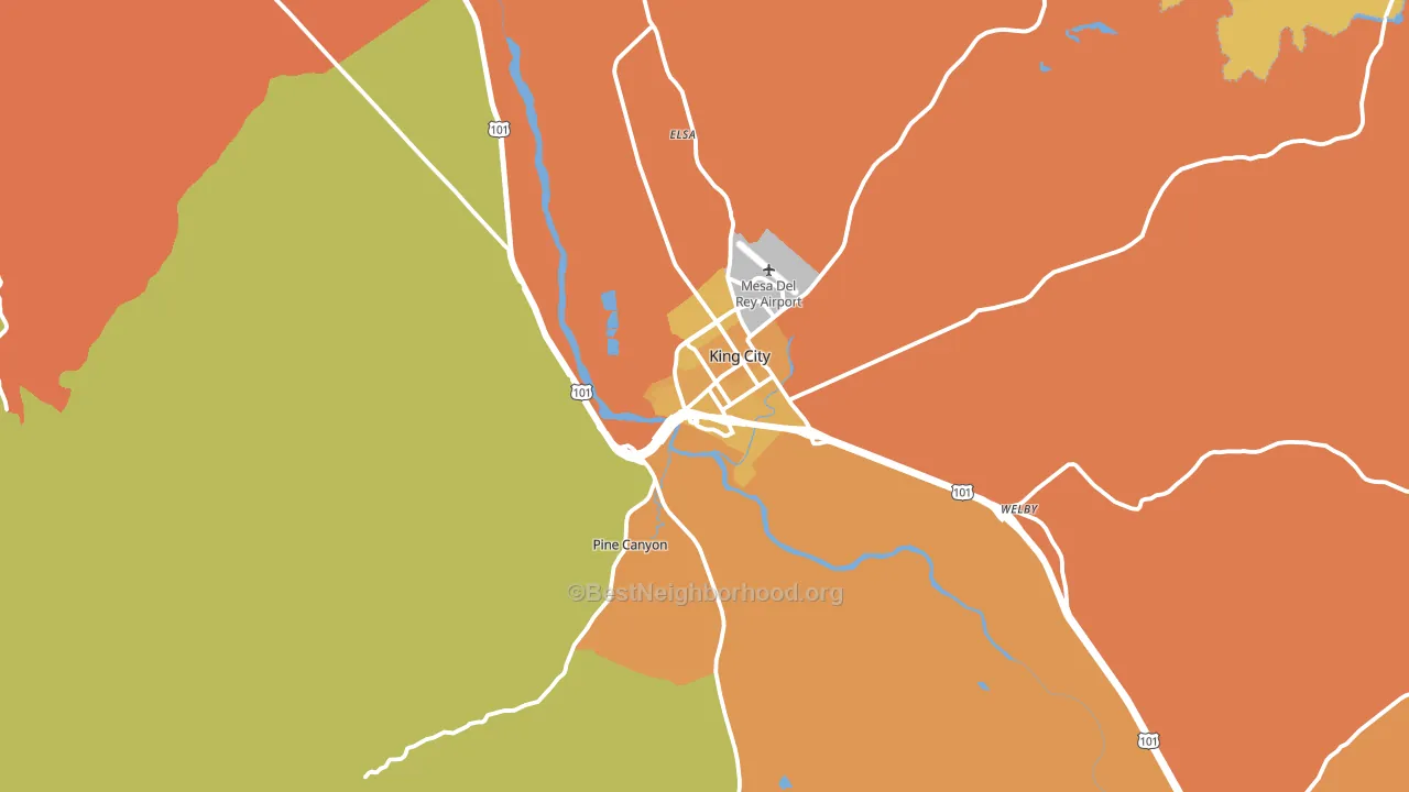 King City, CA block-group voter-turnout map