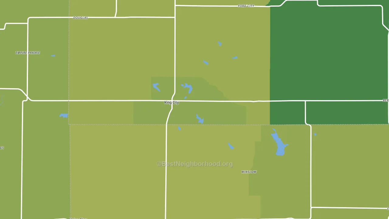 King City, MO block-group voter-turnout map