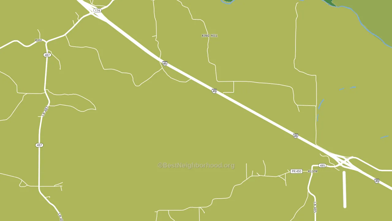 King Hill, LA block-group voter-turnout map