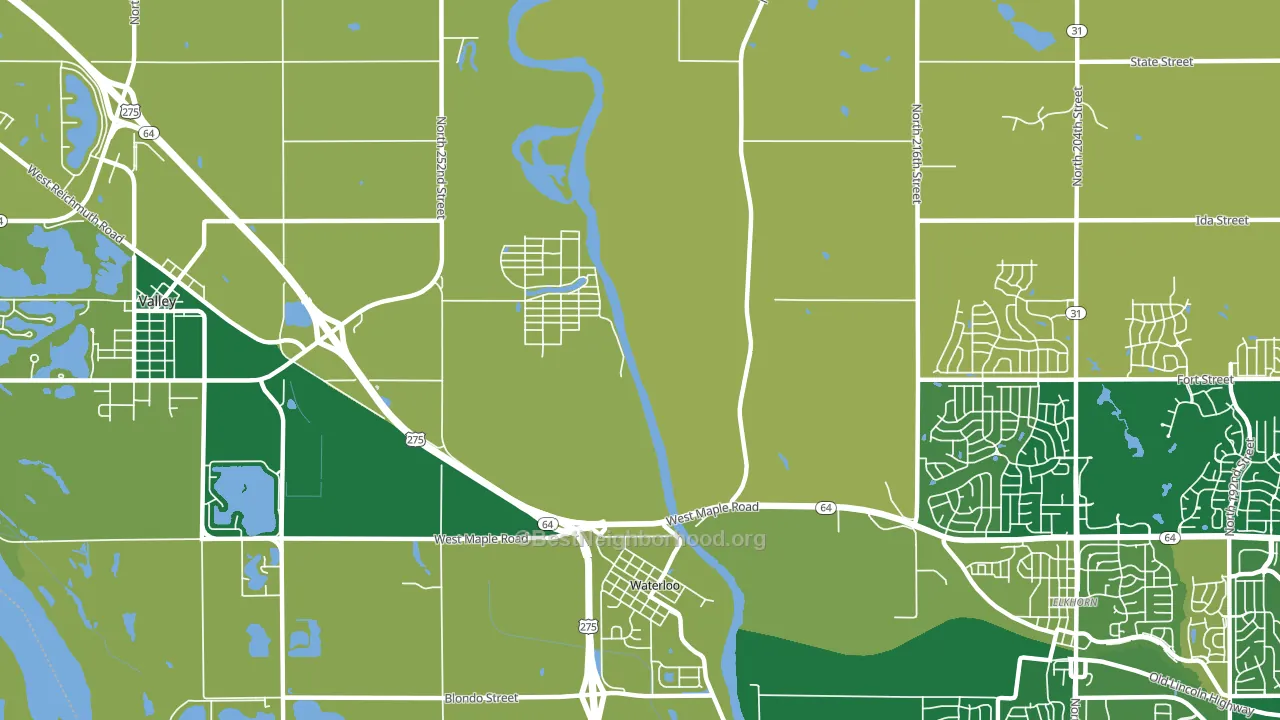 King Lake, NE block-group voter-turnout map