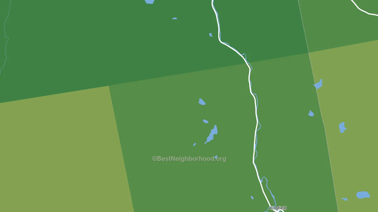 Kingfield, ME block-group voter-turnout map