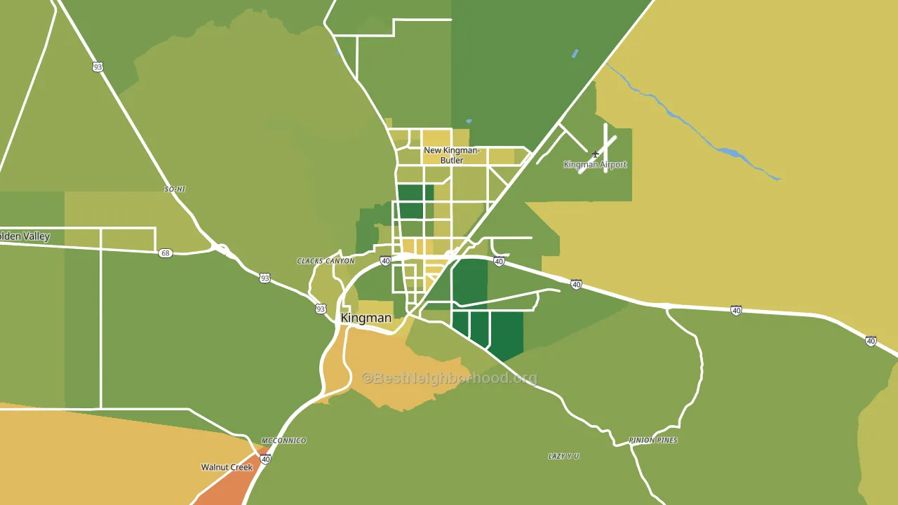 Kingman, AZ block-group voter-turnout map