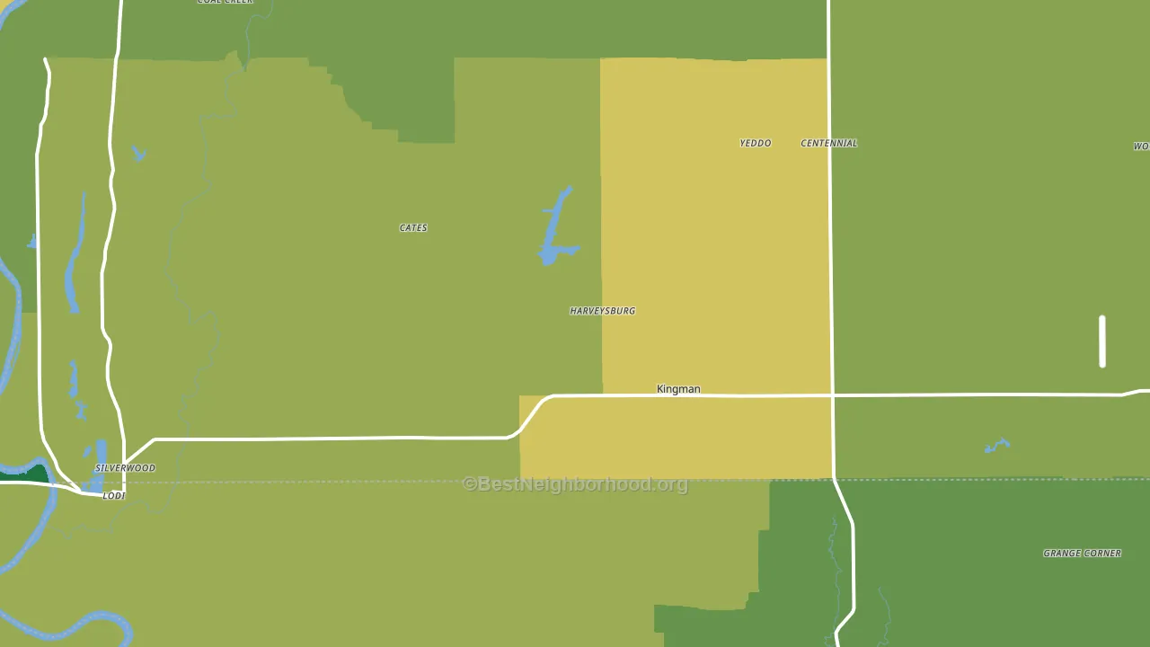 Kingman, IN block-group voter-turnout map