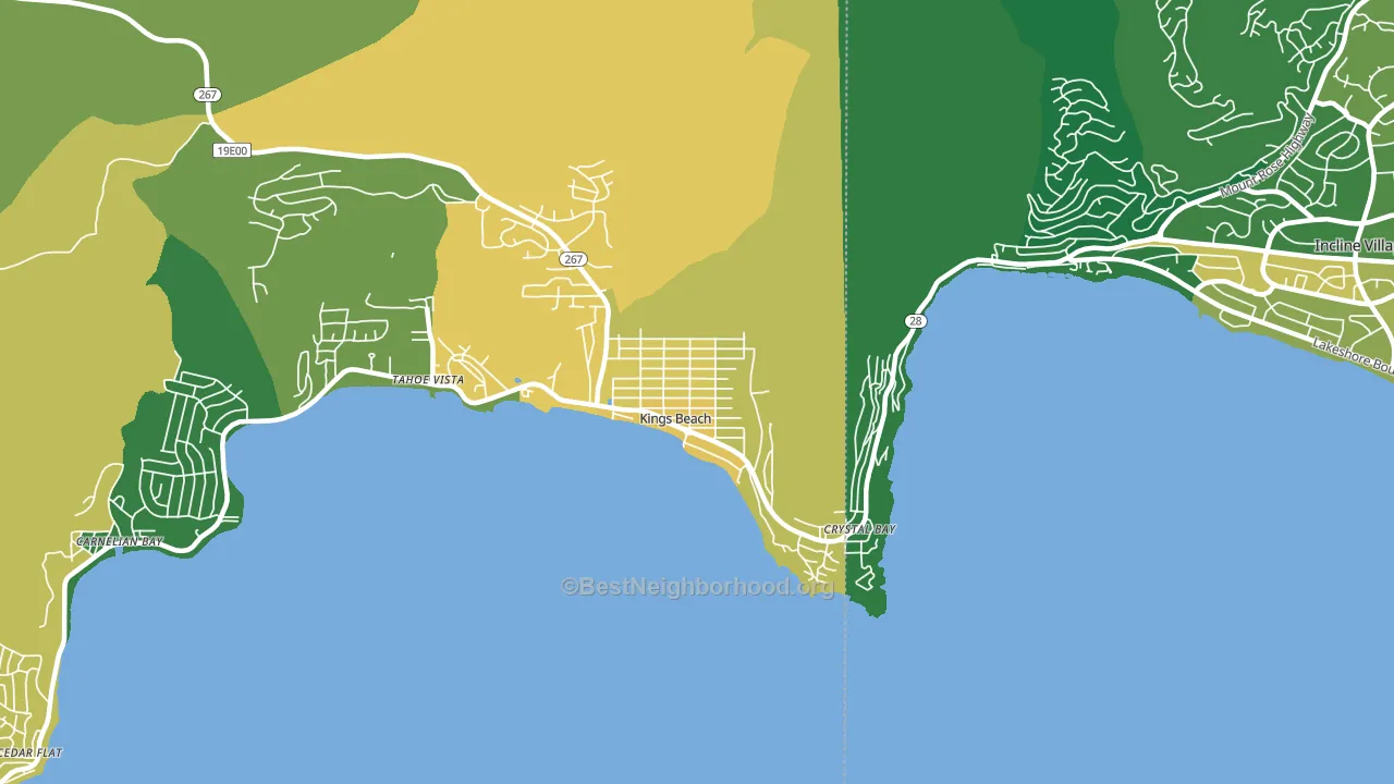 Kings Beach, CA block-group voter-turnout map